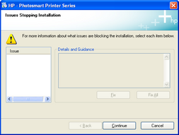 HP Photosmart printer installer, weird error screenshot